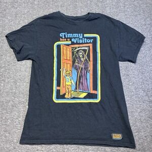 Steven Rhodes 'Timmy Has A Visitor' Adult Medium Shirt Black Reaper Punk Horror